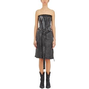 OTTOLINGER Deconstructed Denim Strapless Dress Women BLACK Dresses